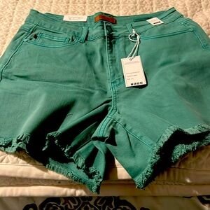 Judy Blue light green denim shorts